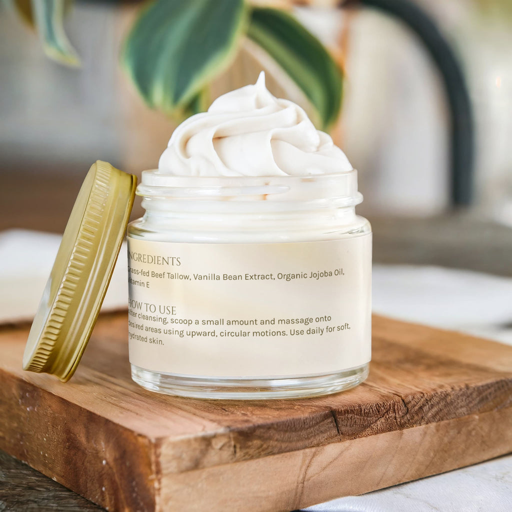 Whipped Grass-Fed Tallow Balm with Vanilla Bean