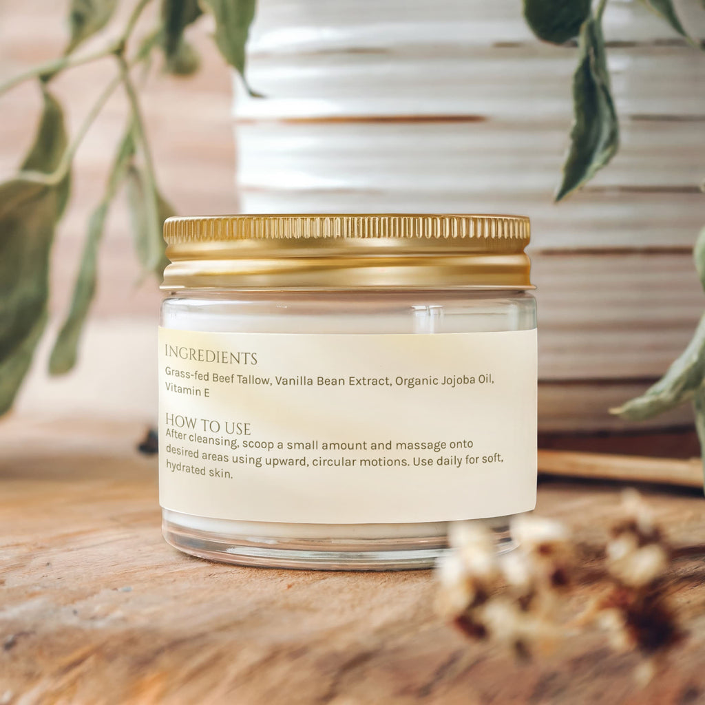 Whipped Grass-Fed Tallow Balm with Vanilla Bean